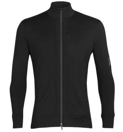 Pile da uomo Icebreaker Quantum III Ls Zip (nero)