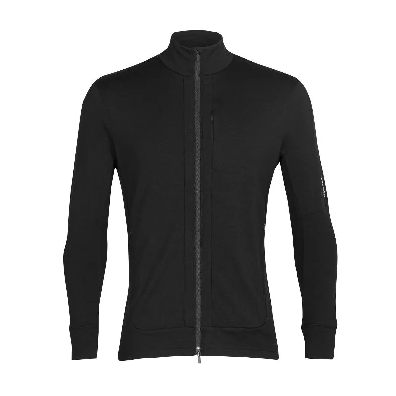 Pile da uomo Icebreaker Quantum III Ls Zip (nero)
