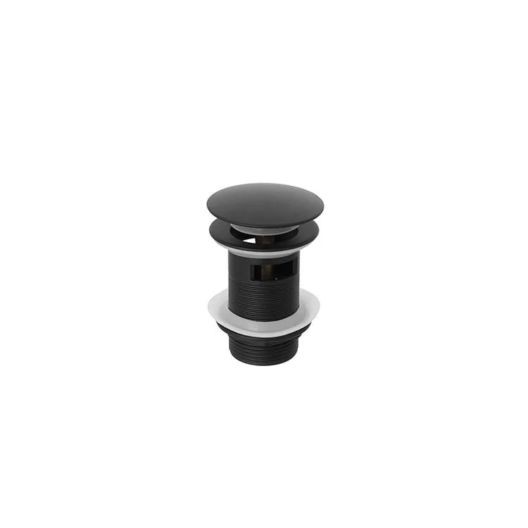 Piletta per lavabo in ottone nero opaco con sistema click clack Quatra Feridras 