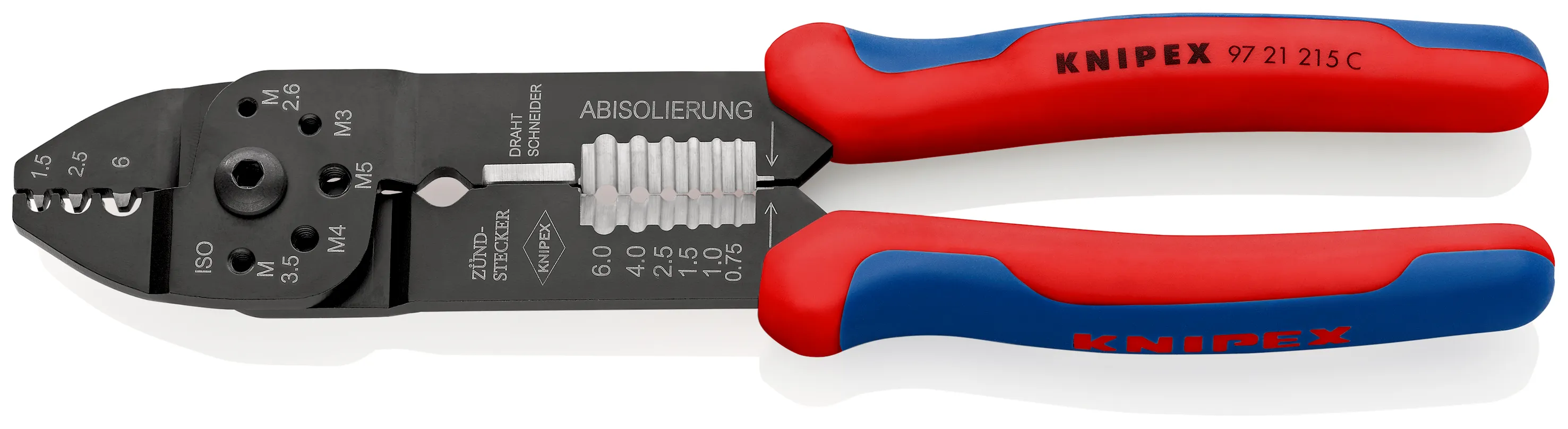 Pinza crimpatrice Knipex, Terminali non isolati