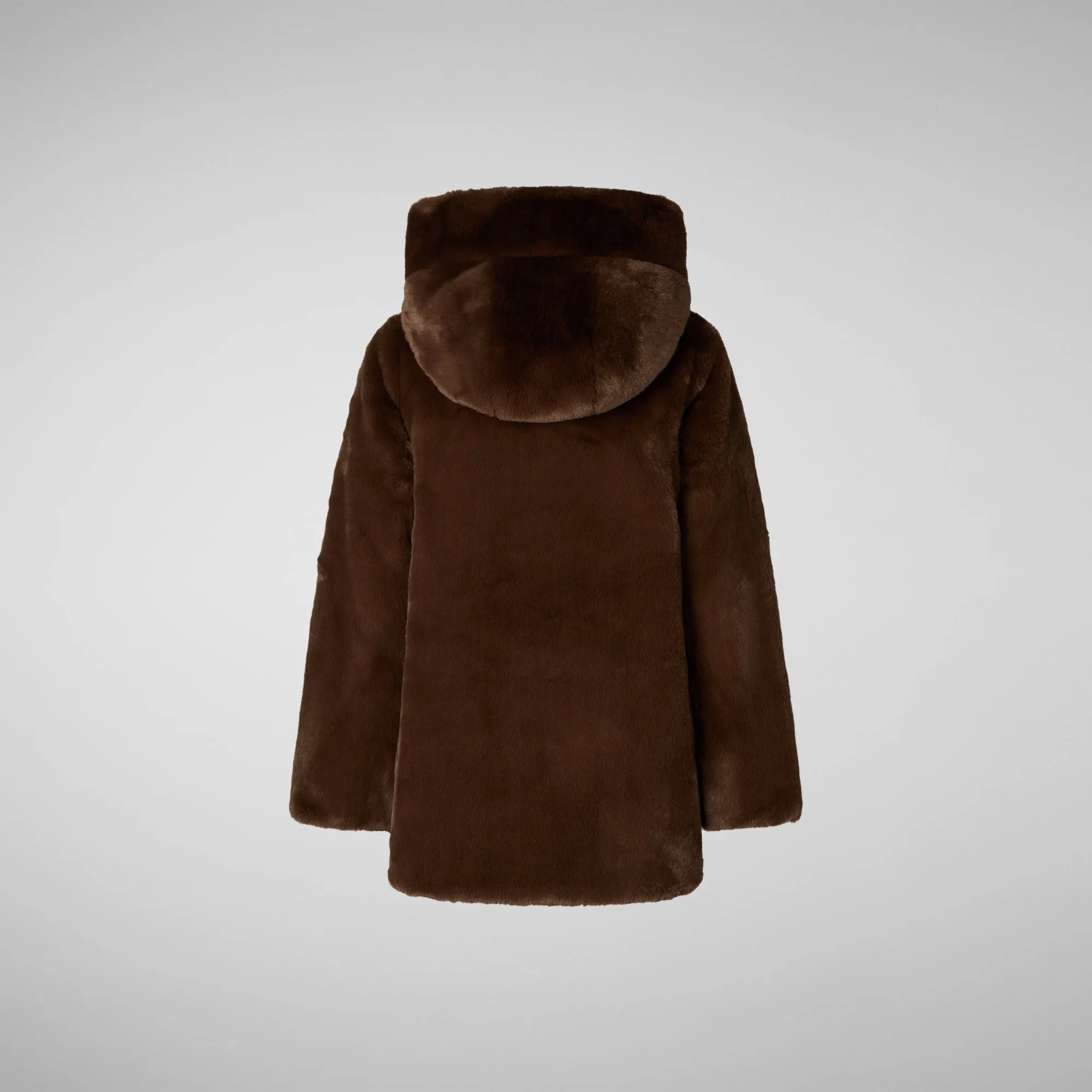 PIUMINO ANIMAL FREE BAMBINA FLORA MARRONE