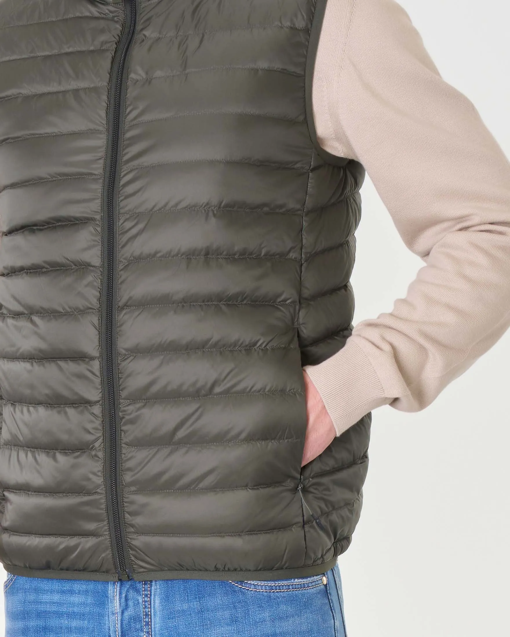 Piumino gilet 100 grammi verde militare