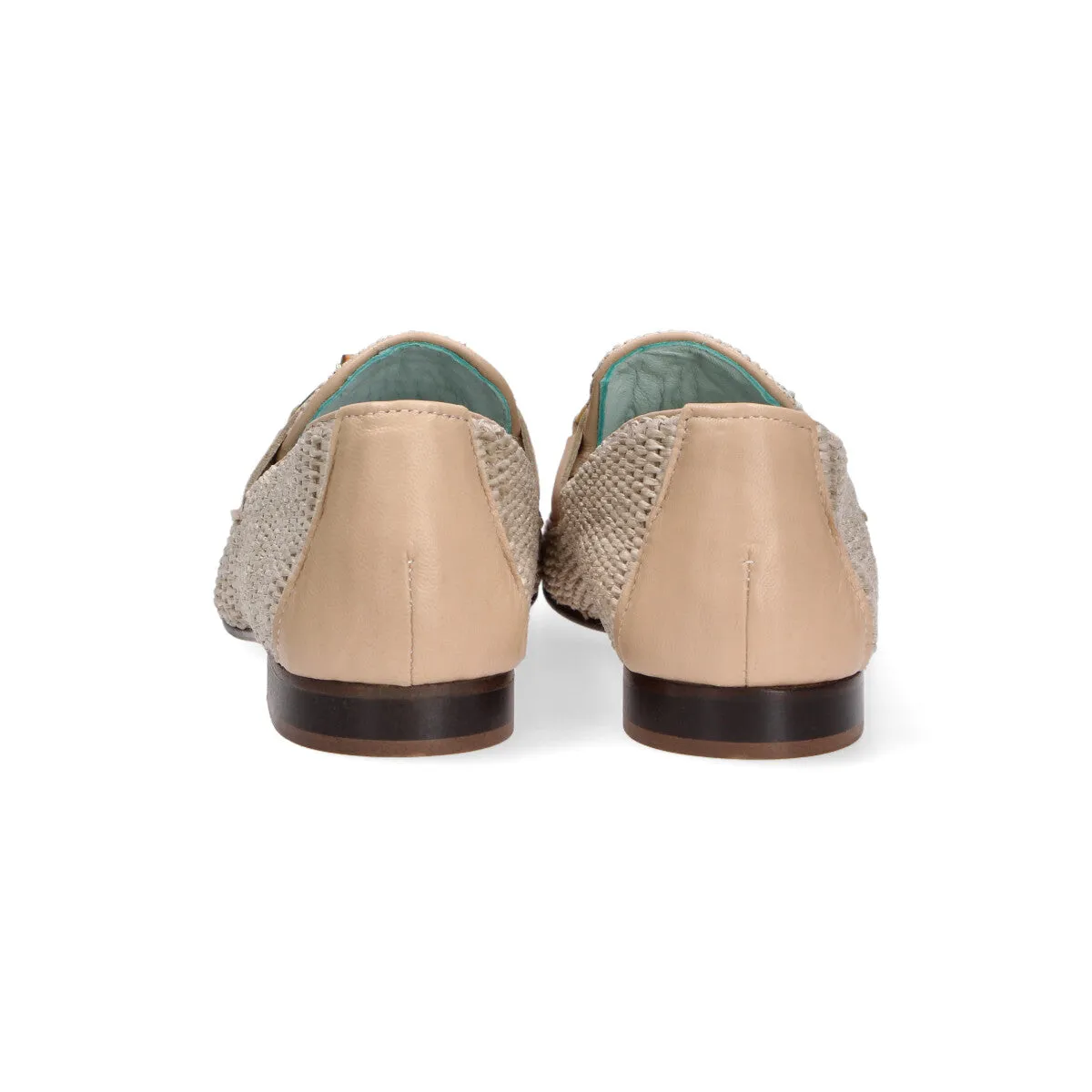 Poesie Veneziane mocassino raffia beige