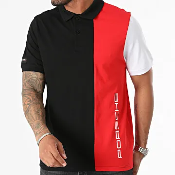 Polo a righe a maniche corte 701228630 Nero Rosso Bianco