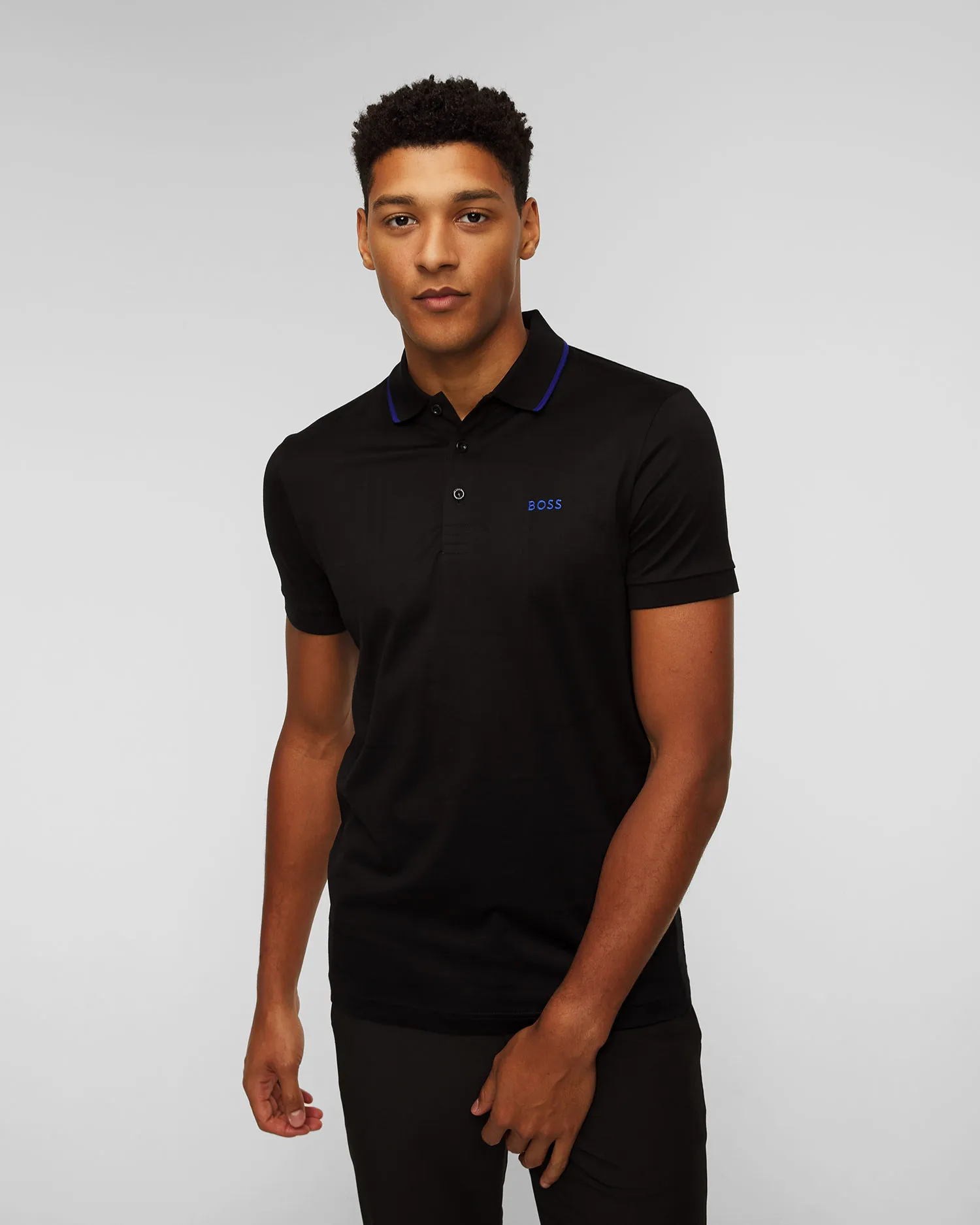 Polo nera da uomo Hugo Boss Paddy 50494309-1