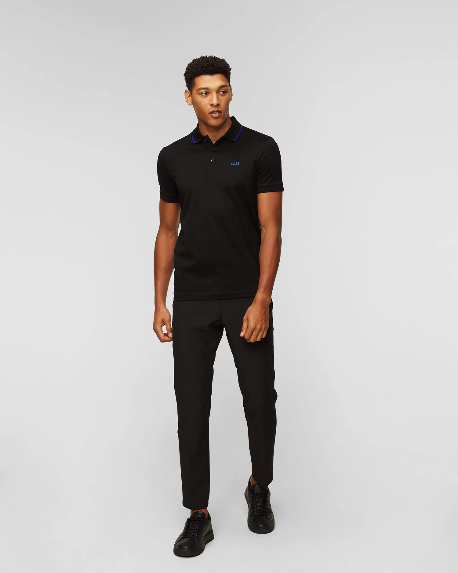 Polo nera da uomo Hugo Boss Paddy 50494309-1
