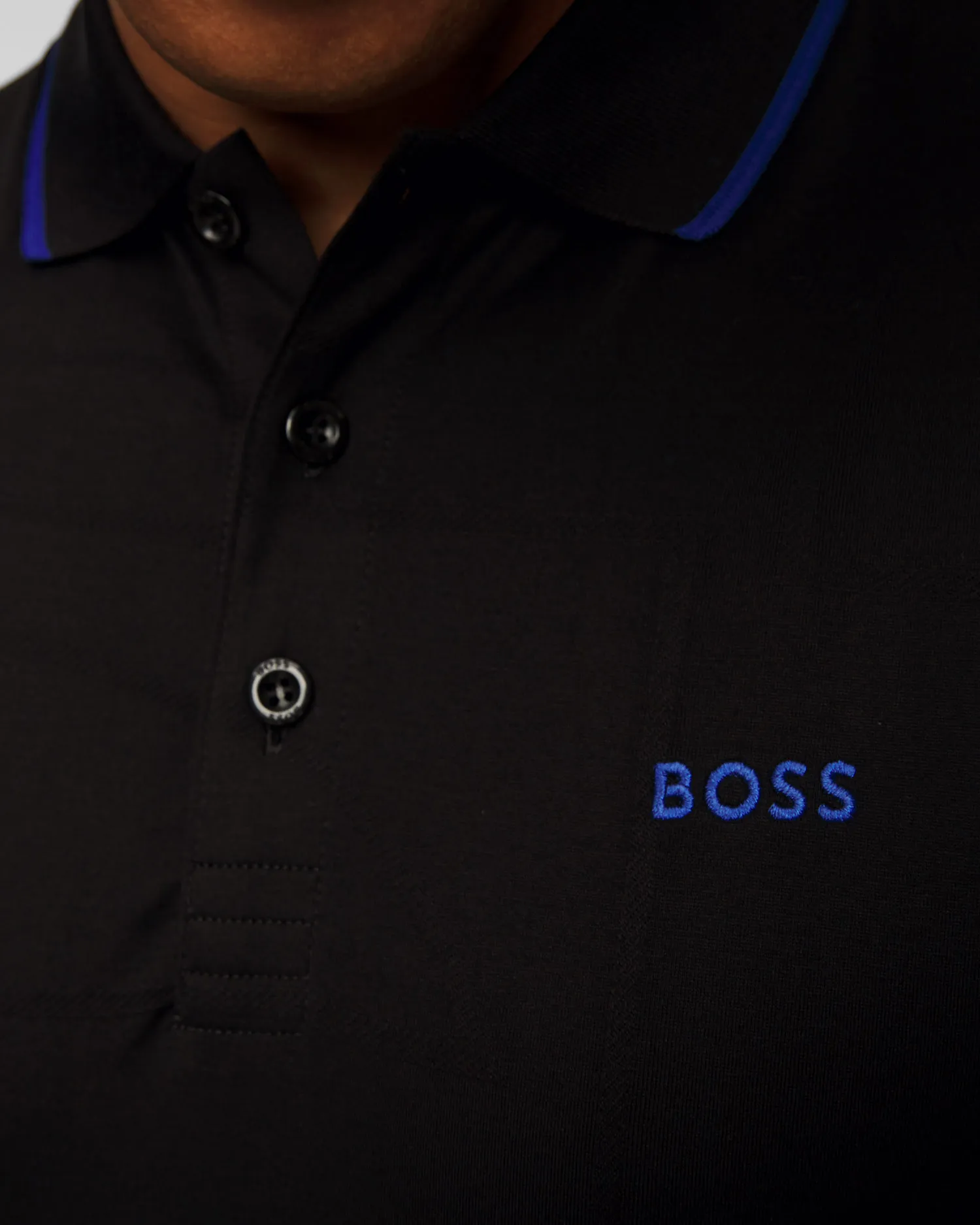 Polo nera da uomo Hugo Boss Paddy 50494309-1