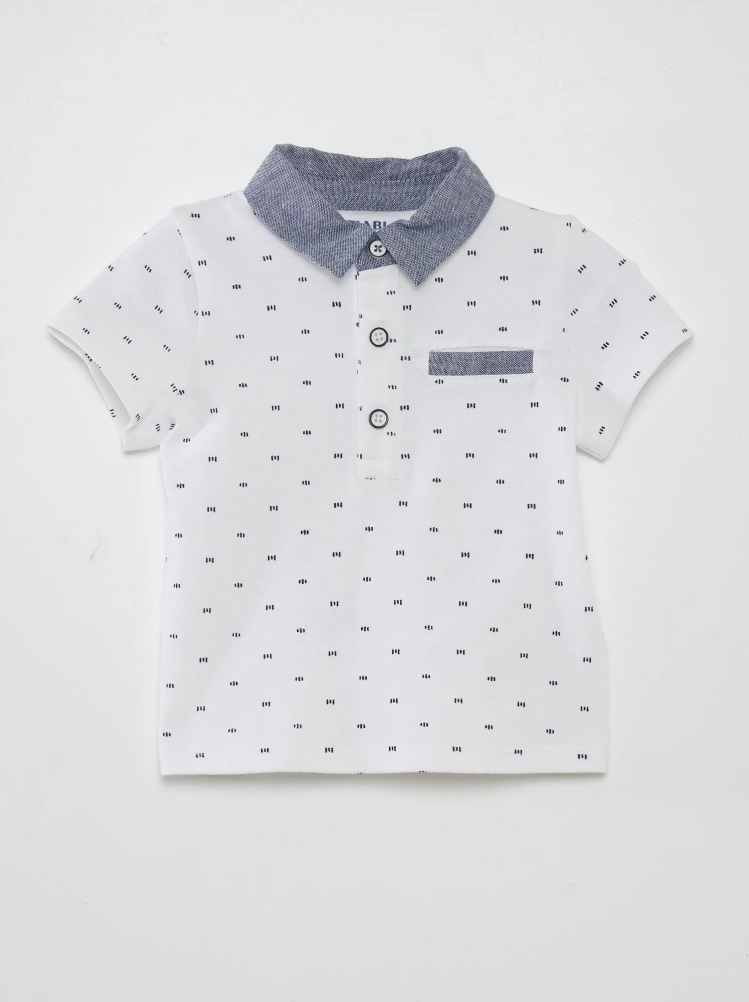 Polo stampata - BIANCO