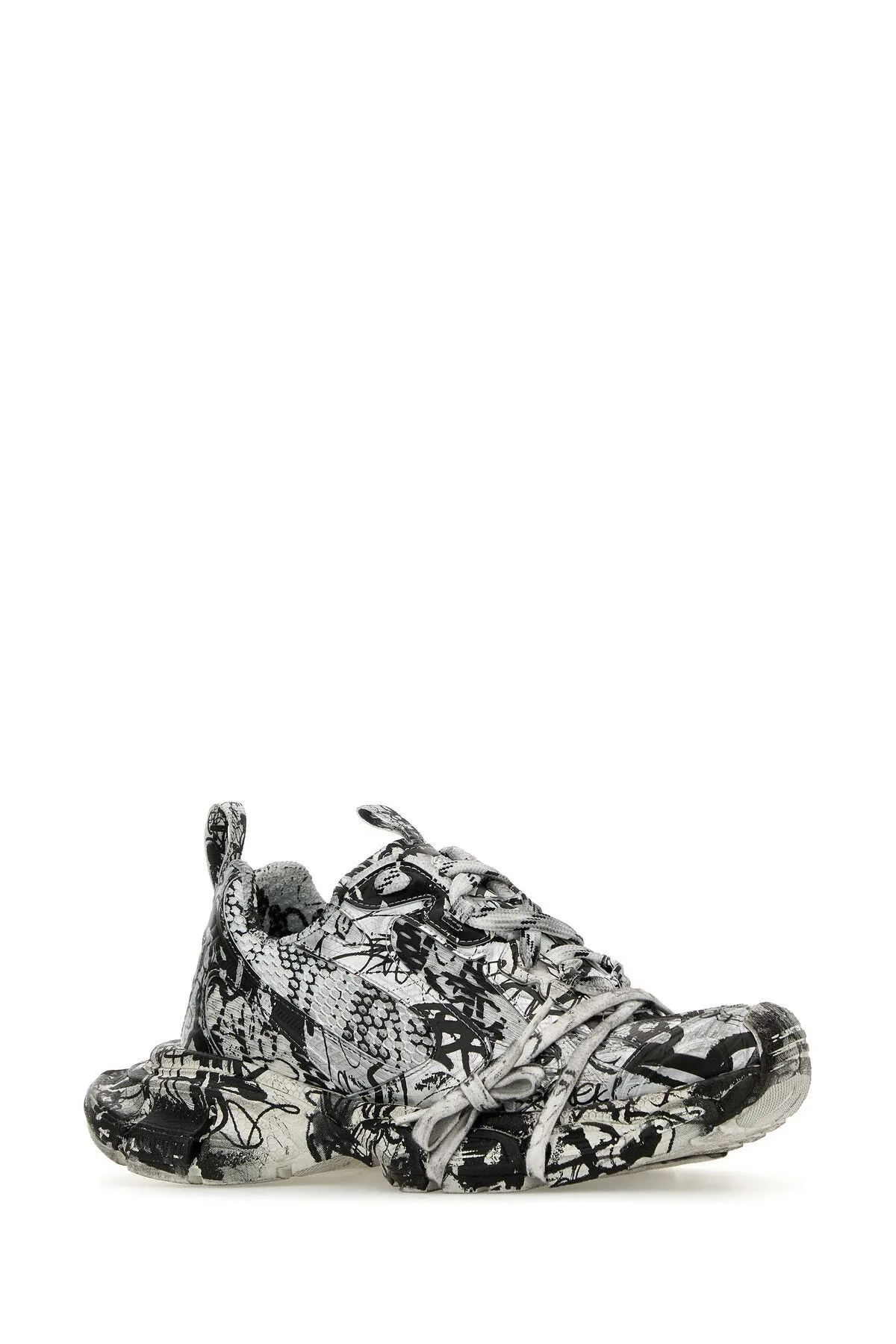Printed mesh and rubber 3XL sneakers     