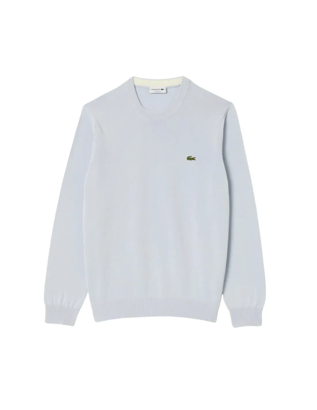 Pullover Lacoste in Cotone Uomo Blu Chiaro