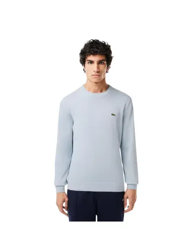 Pullover Lacoste in Cotone Uomo Blu Chiaro
