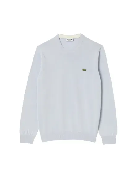 Pullover Lacoste in Cotone Uomo Blu Chiaro