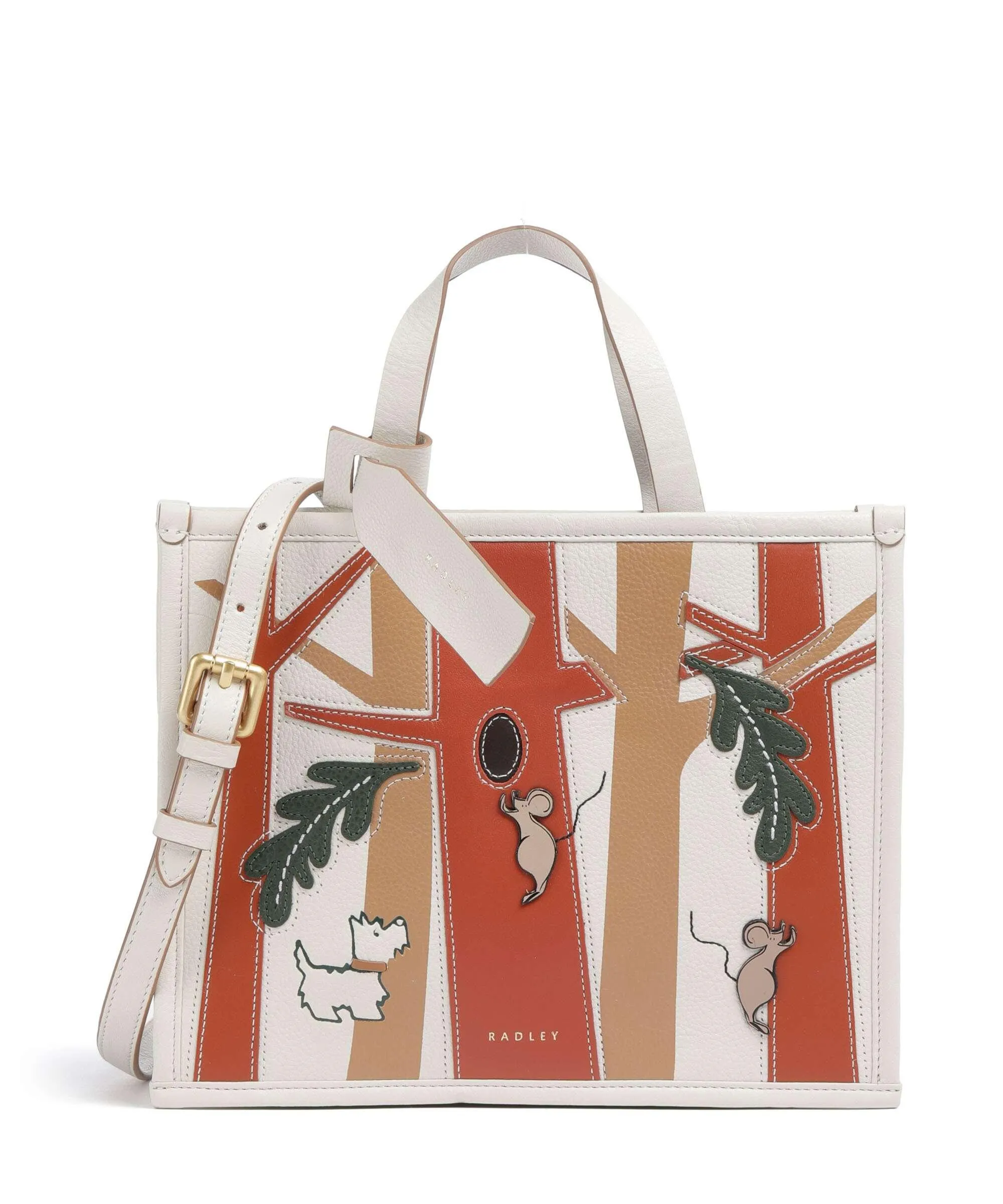  Radley London Autumn Editions Borsa a mano pelle di vacchetta grana avorio  
