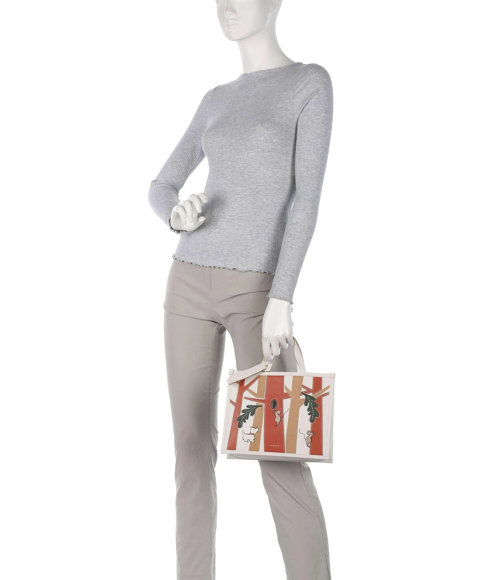  Radley London Autumn Editions Borsa a mano pelle di vacchetta grana avorio  