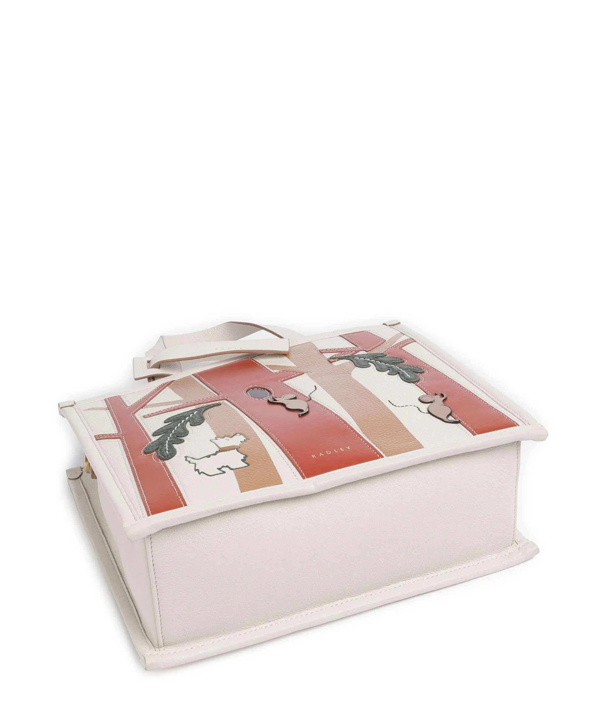  Radley London Autumn Editions Borsa a mano pelle di vacchetta grana avorio  