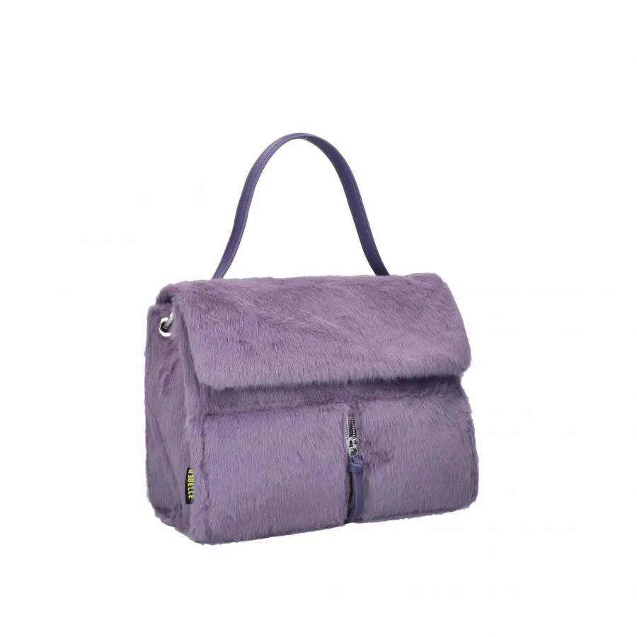 REBELLE Borsa a mano con tracolla pelosa CLIO SATCHEL SOFTLY FUR