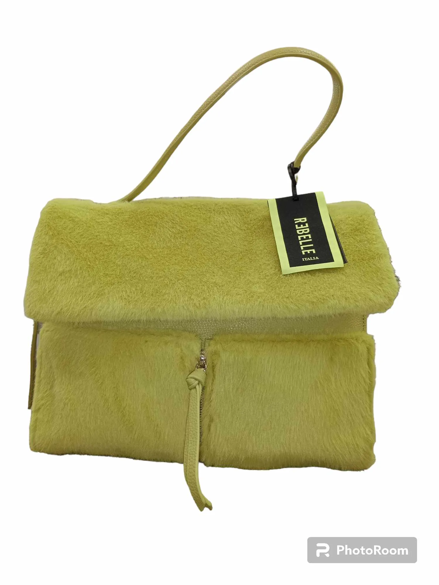 REBELLE Borsa a mano con tracolla pelosa CLIO SATCHEL SOFTLY FUR