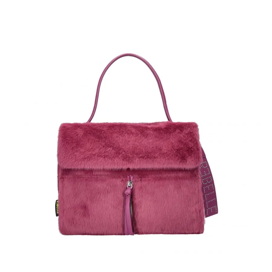 REBELLE Borsa a mano con tracolla pelosa CLIO SATCHEL SOFTLY FUR
