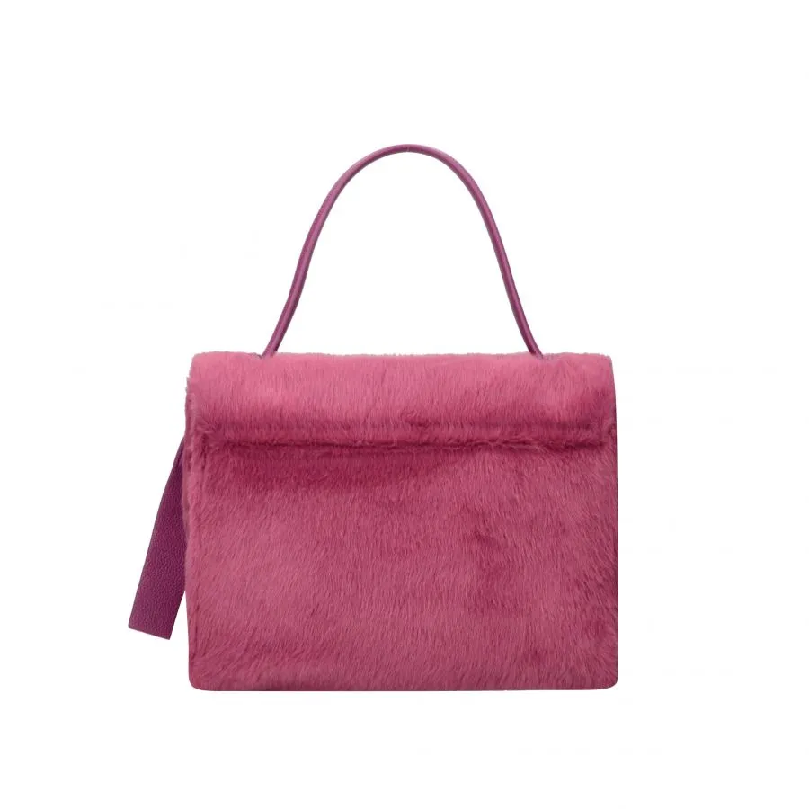 REBELLE Borsa a mano con tracolla pelosa CLIO SATCHEL SOFTLY FUR