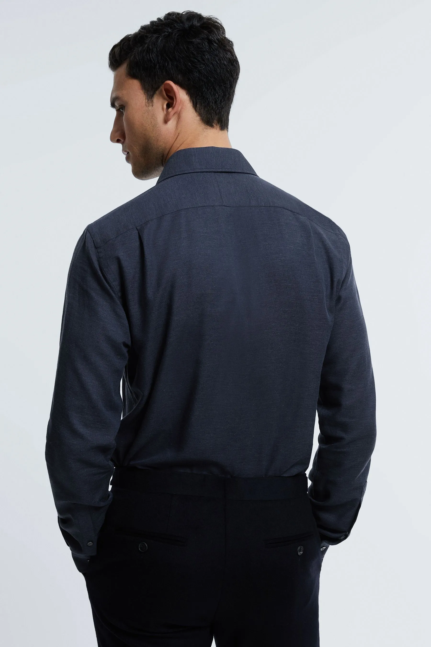 Reiss - Croydon - Camicia in cachemire e cotone italiano    