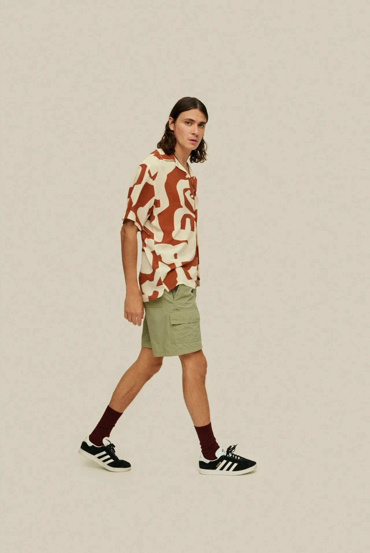 Russet Puzzlotec Viscose Shirt