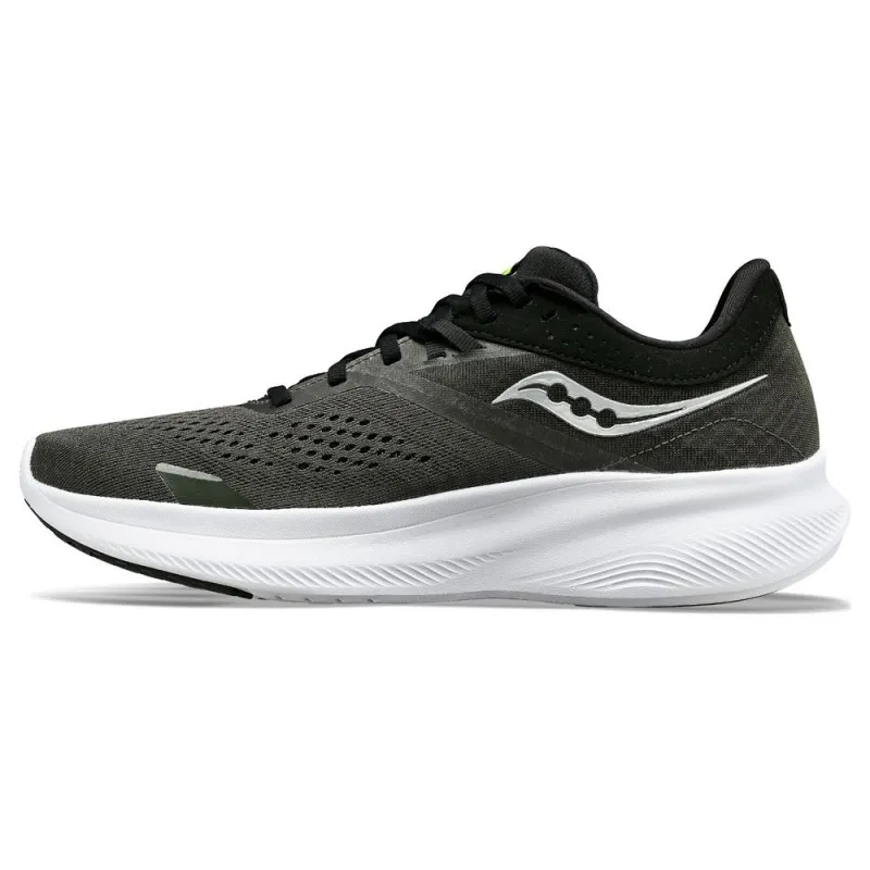 Saucony Ride 16 Nero Grigio Verde - Scarpe Running Uomo