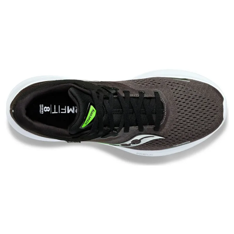 Saucony Ride 16 Nero Grigio Verde - Scarpe Running Uomo