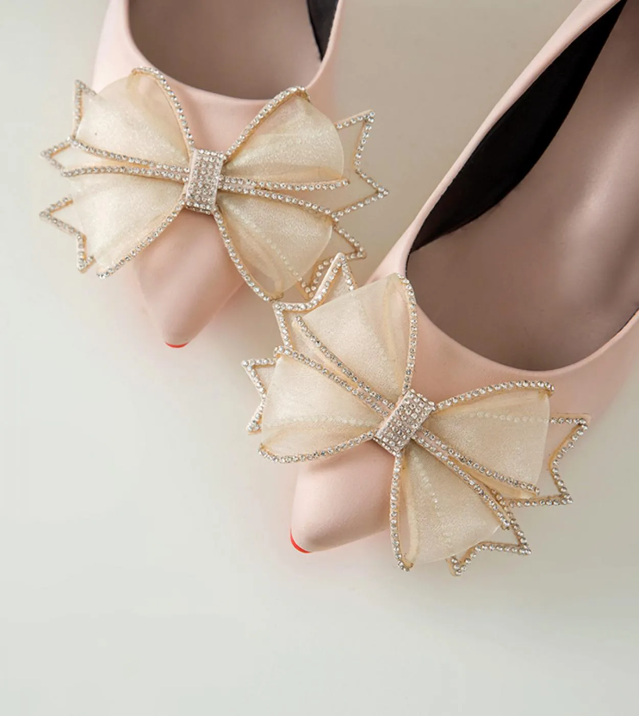 Scarpe con tacco alto in cristallo moda donna primavera autunno 2022 marchio di lusso con fiocco a punta scarpe da donna abito i