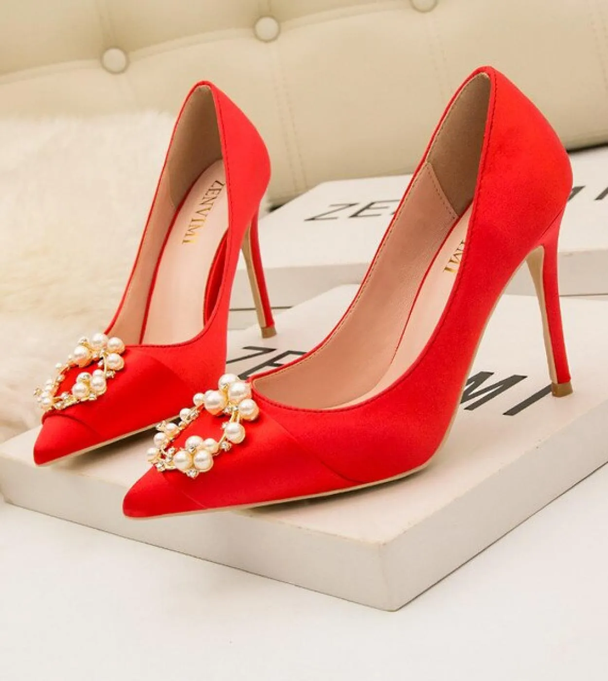 Scarpe con tacco Scarpe da donna Décolleté Eleganti Tacchi alti Moda Scarpe da sposa Famale Scarpe con tacco da donna Tacchi alt