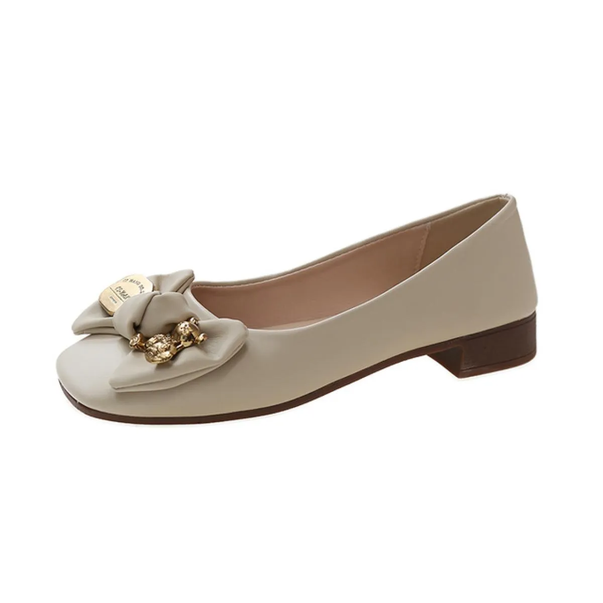 Scarpe da donna 2023 Scarpe basse con fiocco Scarpe basse comode da donna Scarpe basse con radice quadrata moda primavera e autu