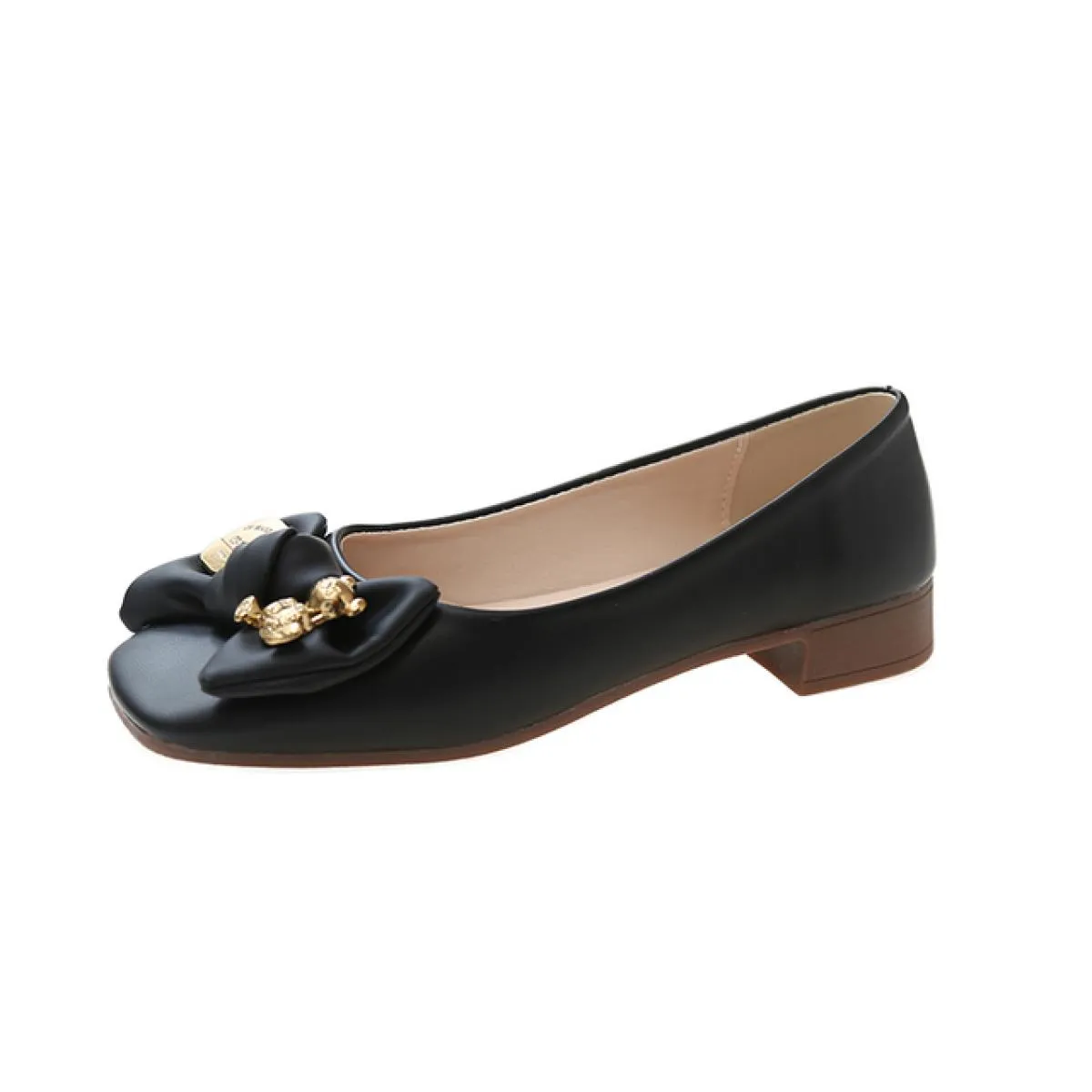 Scarpe da donna 2023 Scarpe basse con fiocco Scarpe basse comode da donna Scarpe basse con radice quadrata moda primavera e autu