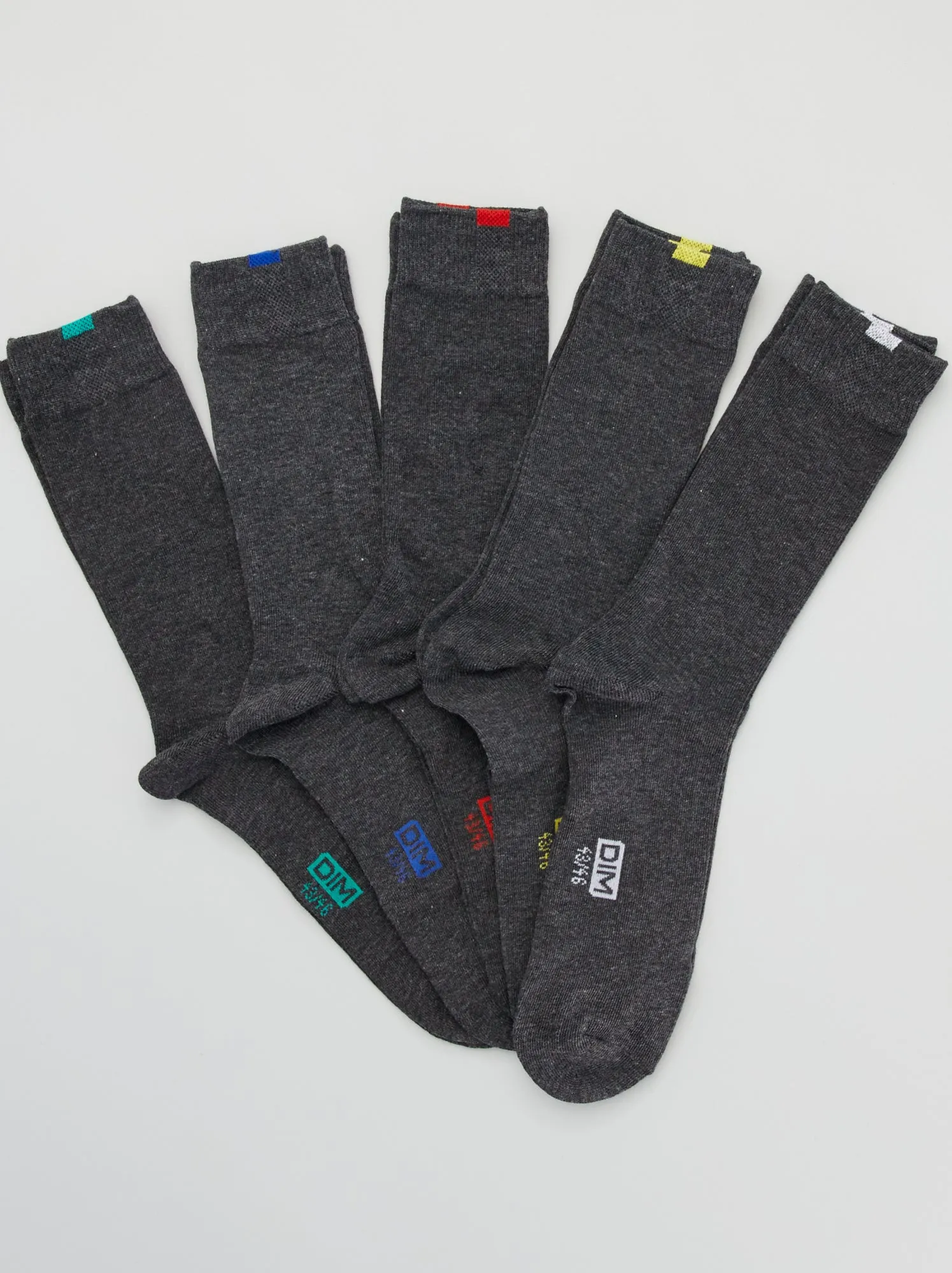 Set di 5 paia di calzini 'DIM' - GRIGIO