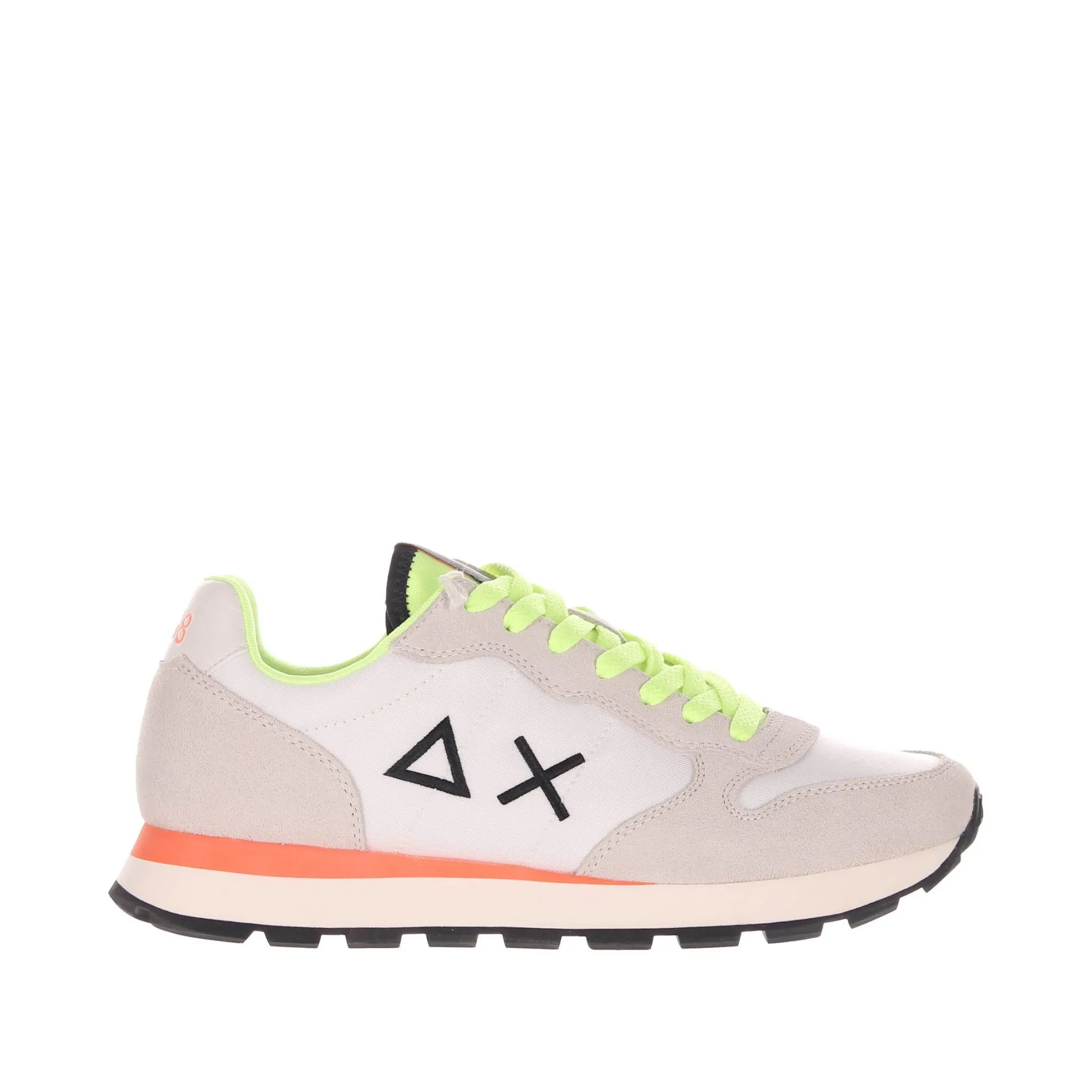 Sneaker tom fluo in camoscio e nylon