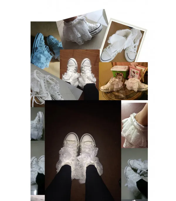Sneakers wedding pearl