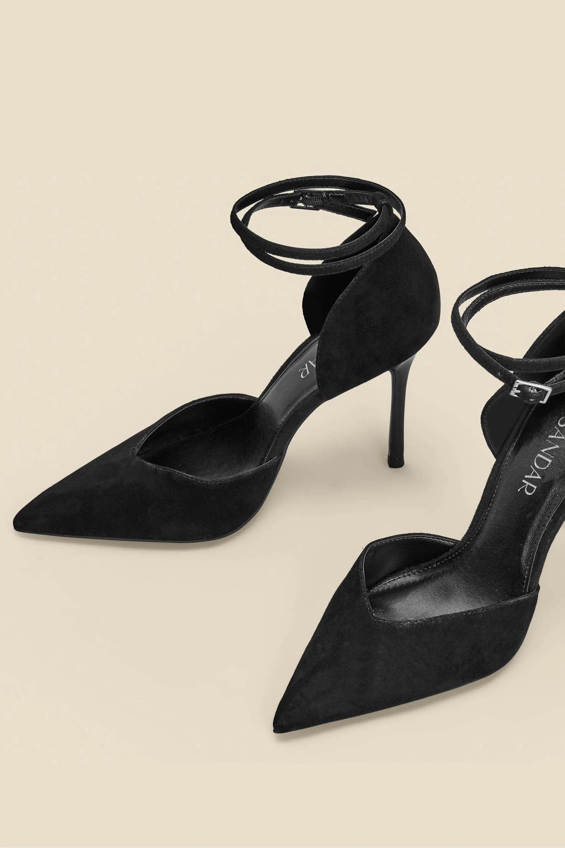 Sosandar - Décolleté in pelle con Scarpe e cinturino alla caviglia con tacco svasato