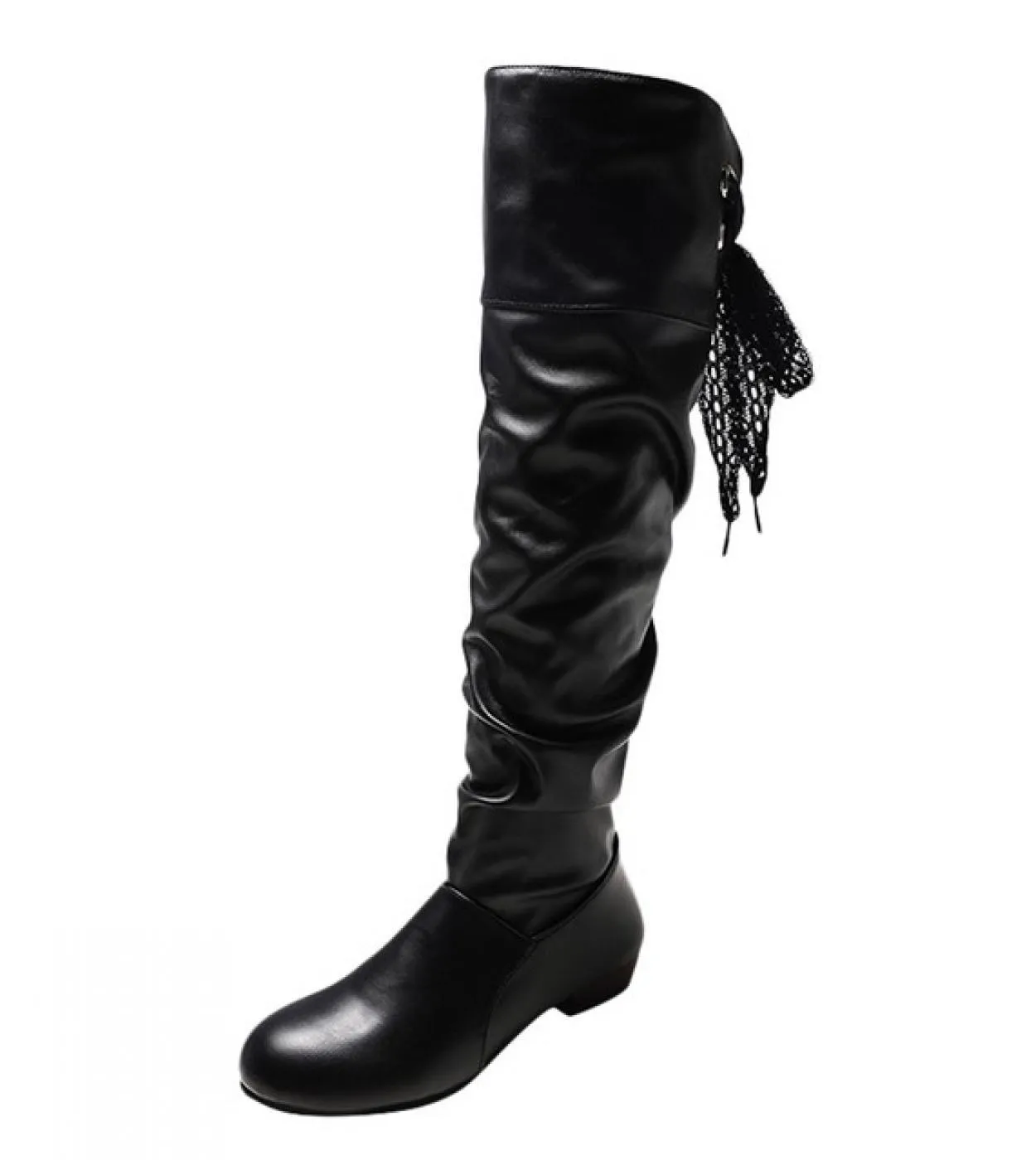 Stivali da donna alla moda Stivali primaverili Botas Stivali da donna in pelle elasticizzata PU Scarpe da donna Stivale al ginoc