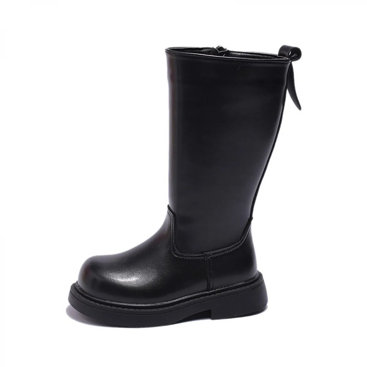 Stivali lunghi con nappa invernale per ragazze Scarpe con plateau alte al ginocchio Stivali da cavaliere dritti per bambini Stiv