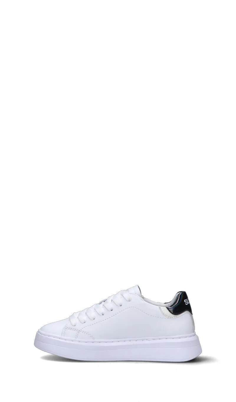 SUN68 Sneaker donna bianca/nera in pelle