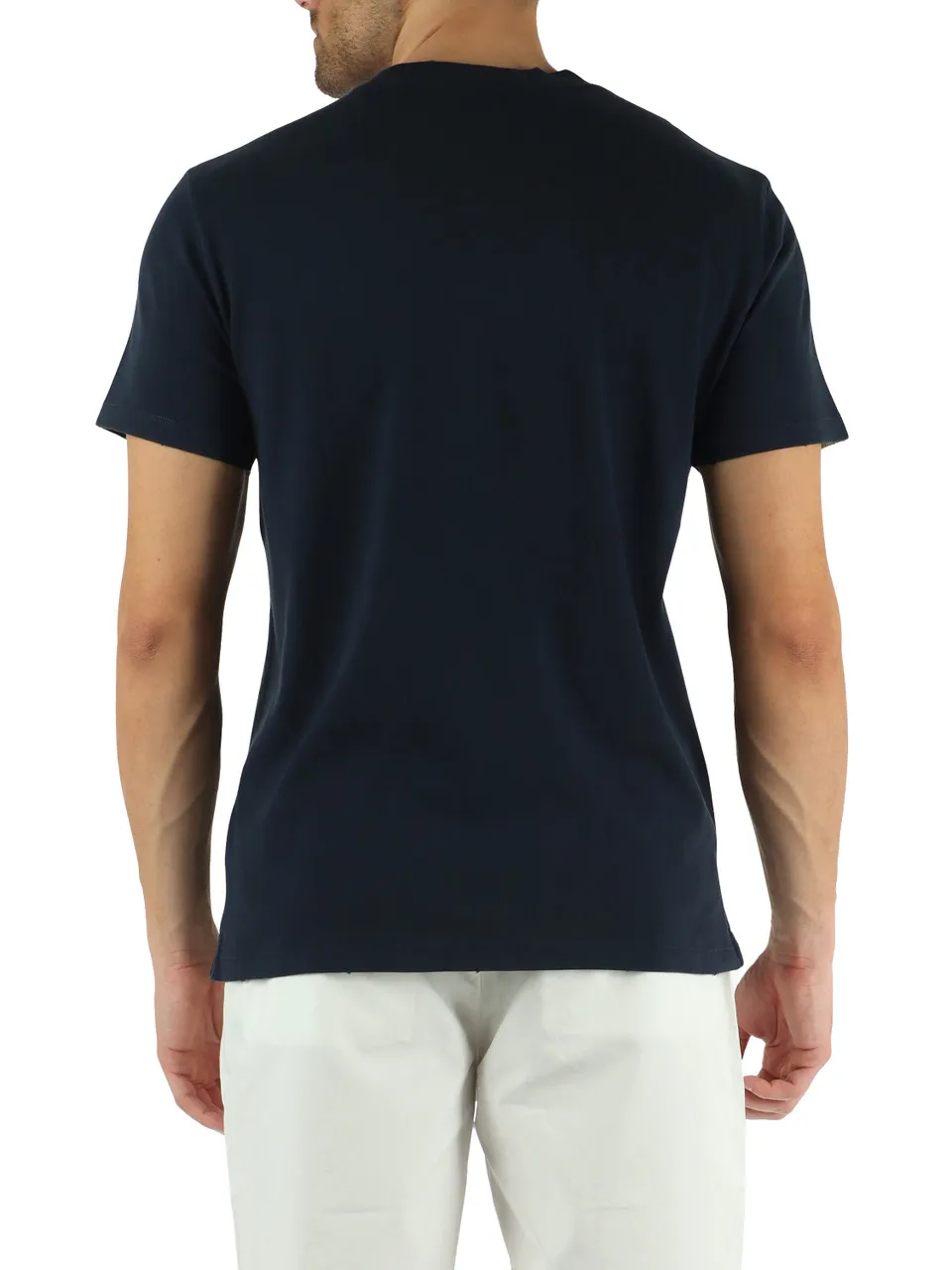 T-shirt in cotone effetto vintage con ricamo logo frontale