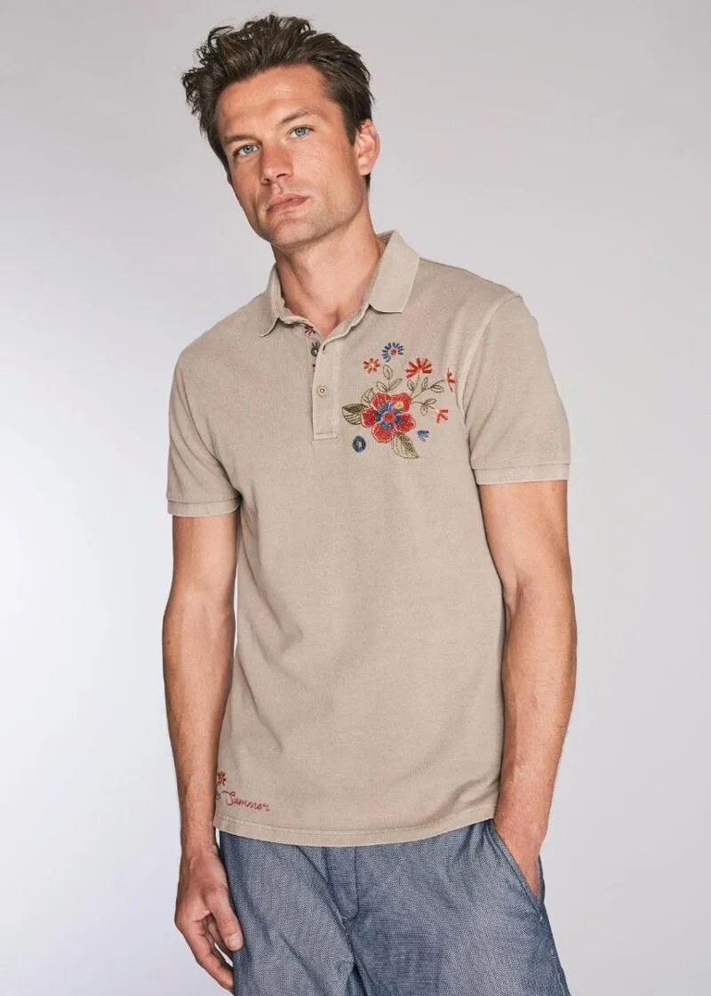 T-shirt Polo con Ricamo