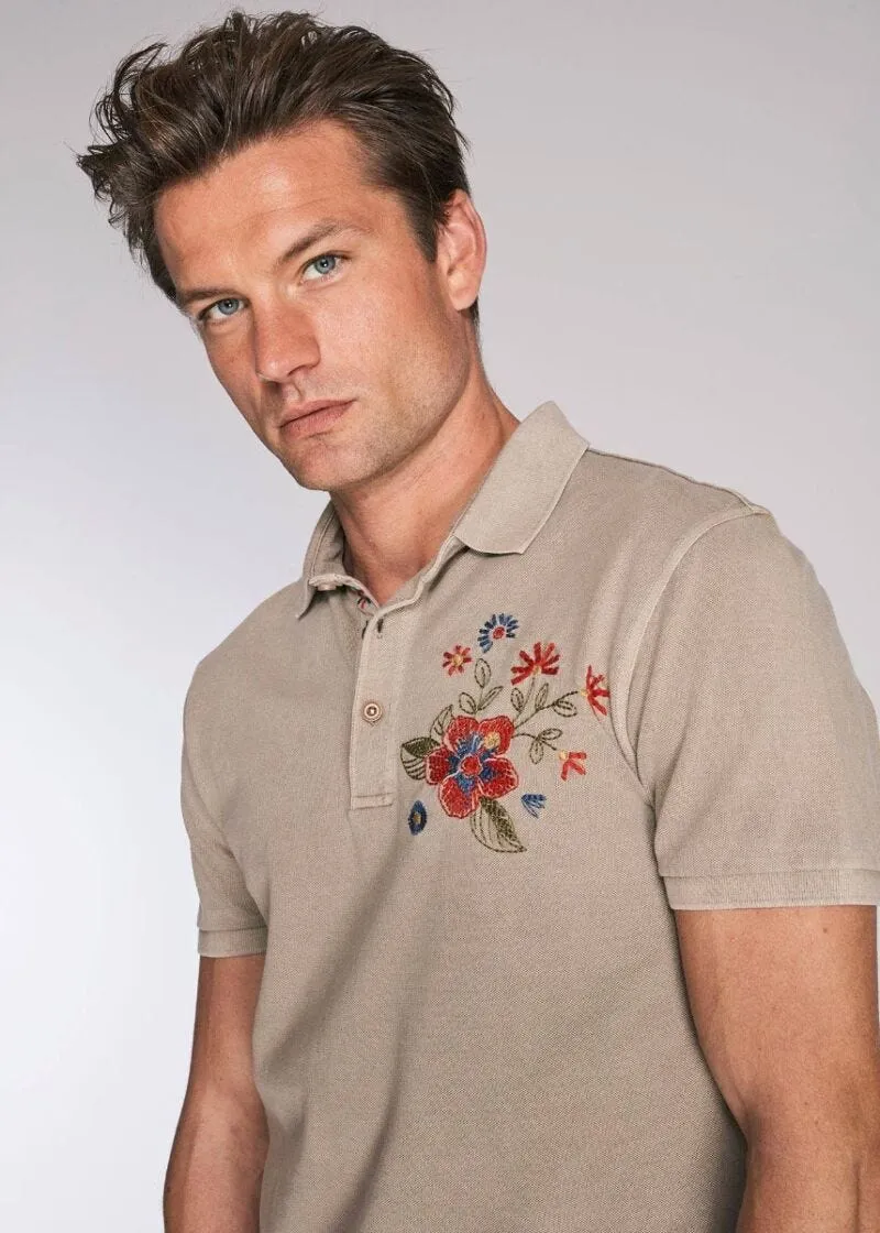 T-shirt Polo con Ricamo