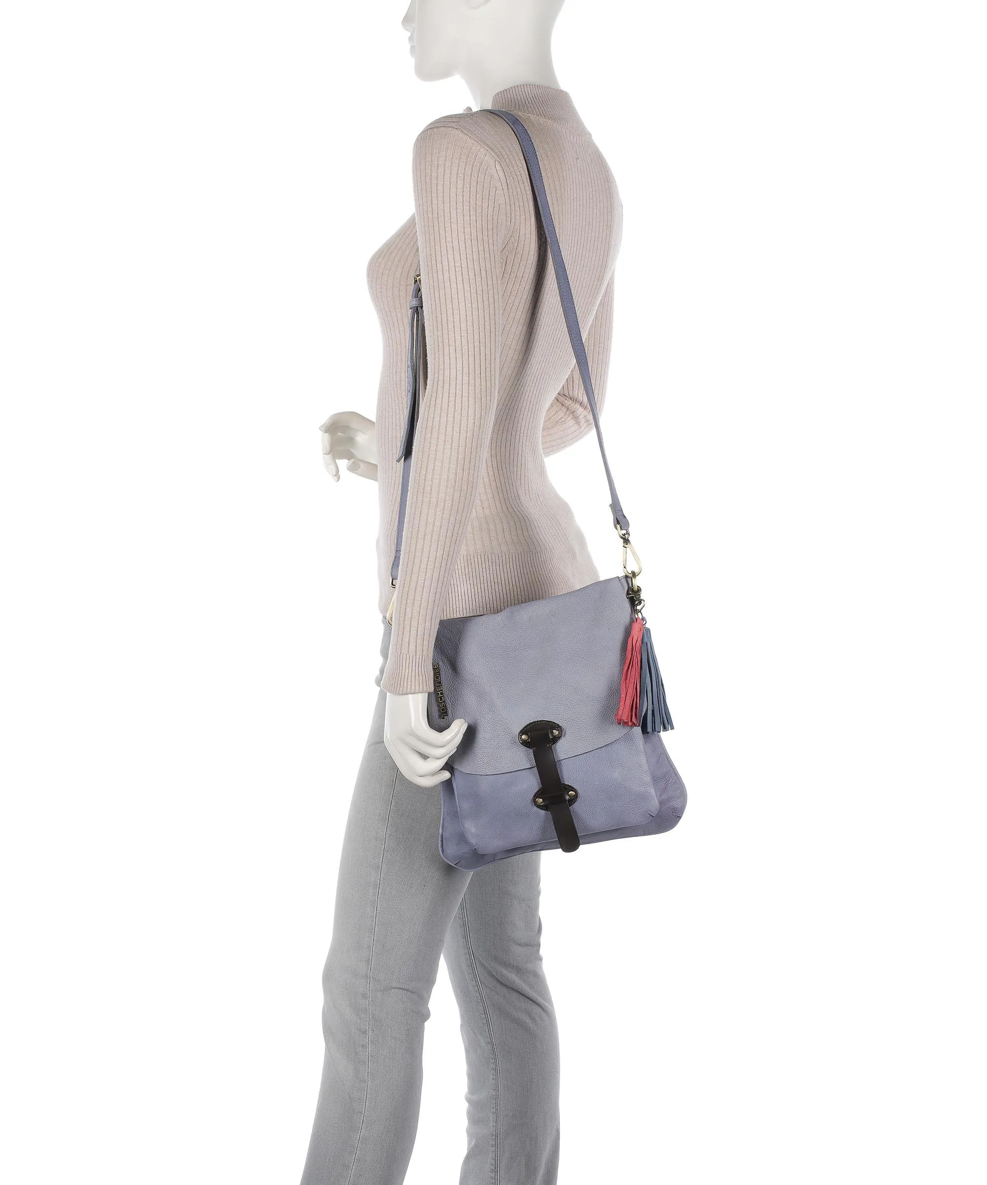  Taschendieb Wien Kohlmarkt 1 Borsa a spalla pelle di vacchetta grana lavanda  