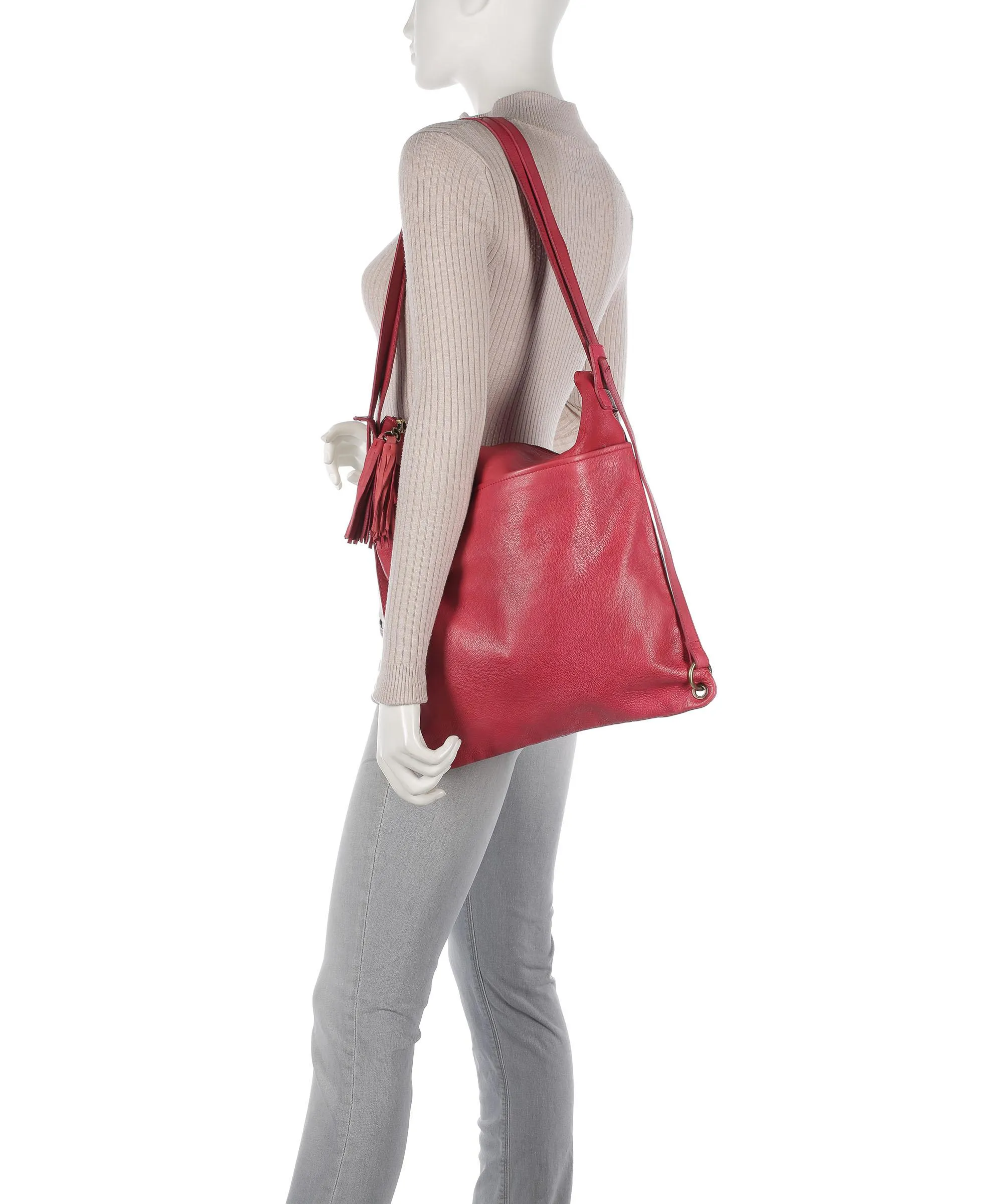 Taschendieb Wien Kohlmarkt 3 Borsa a zainetto pelle di vacchetta grana pink  