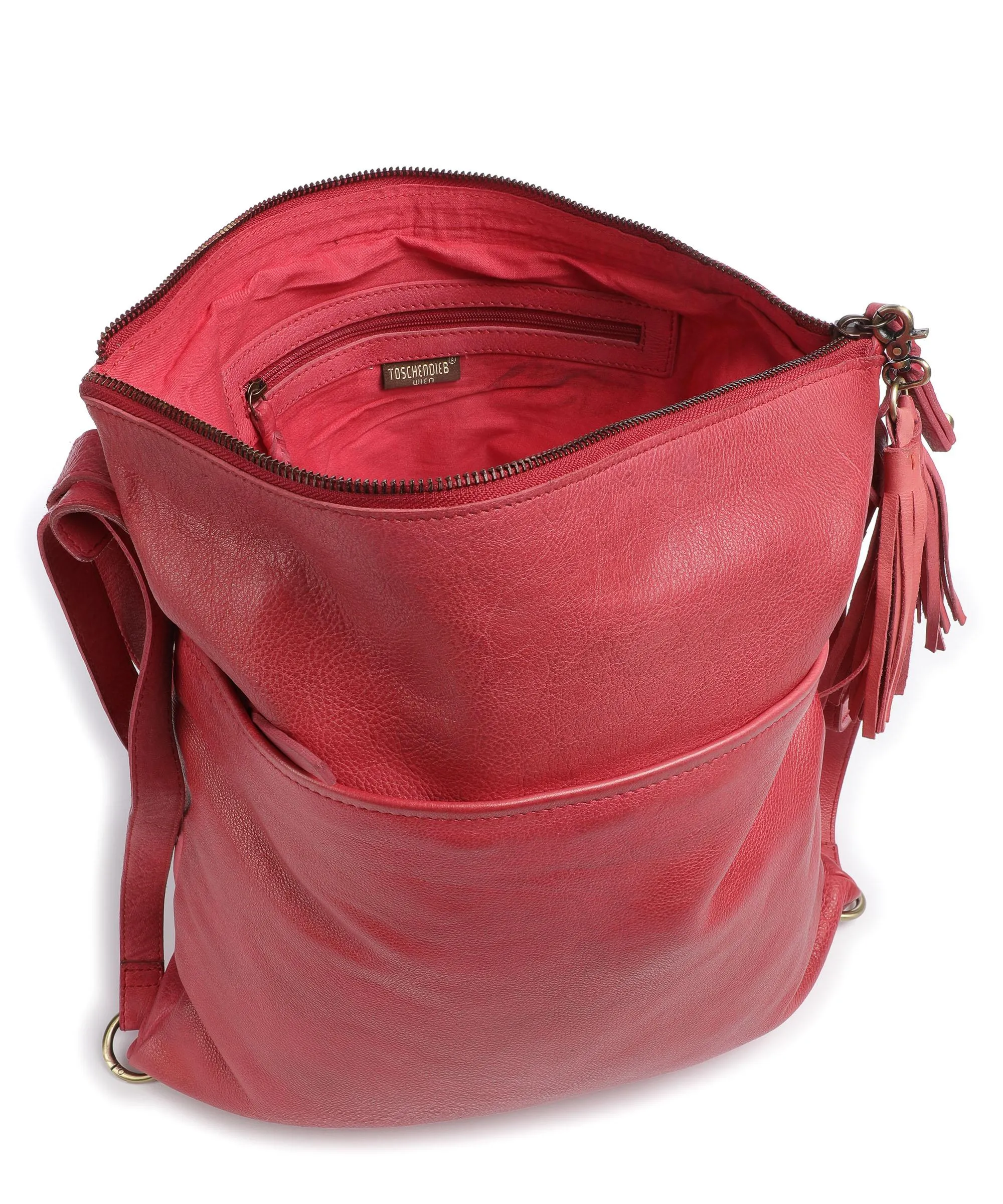  Taschendieb Wien Kohlmarkt 3 Borsa a zainetto pelle di vacchetta grana pink  