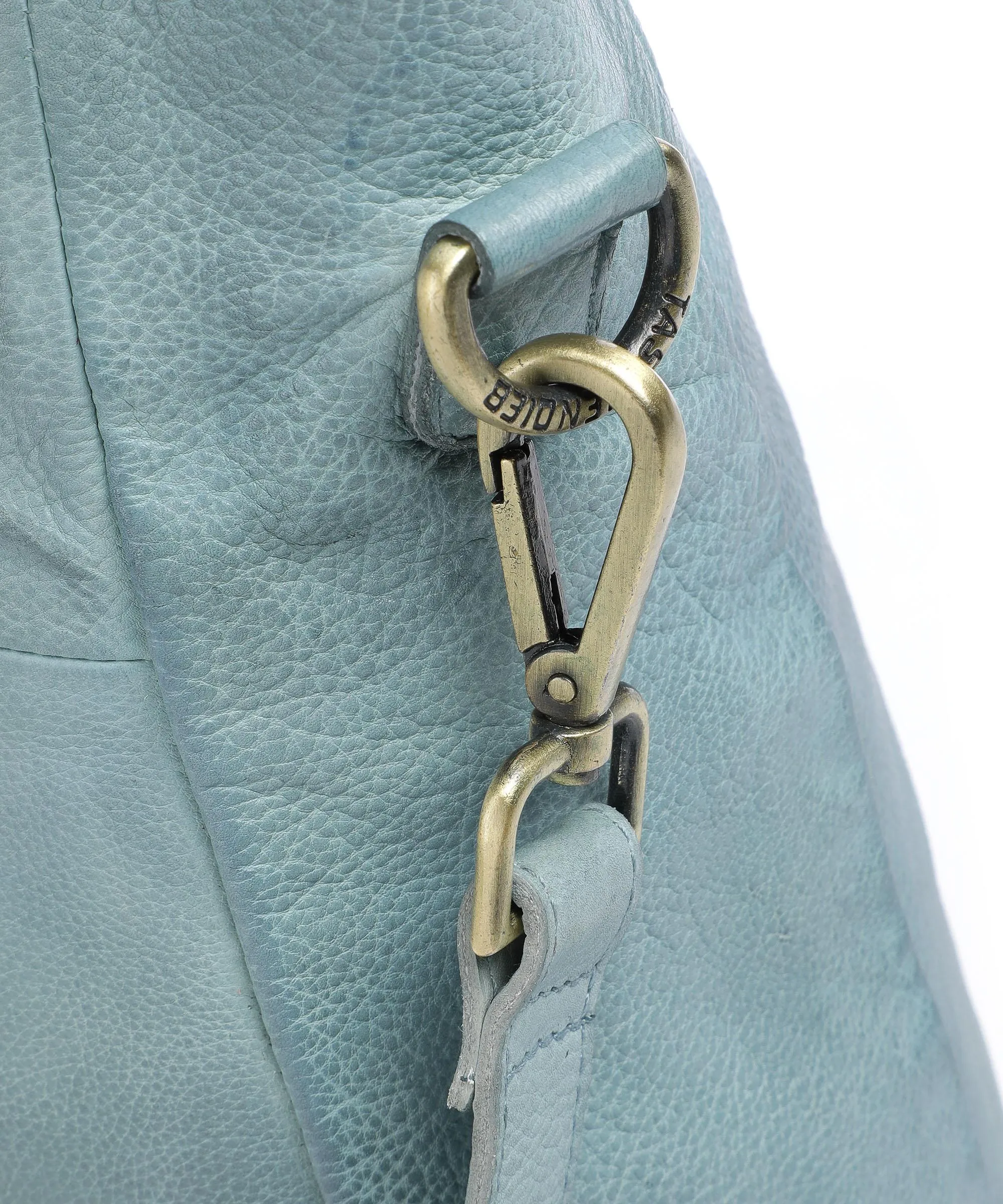  Taschendieb Wien Kohlmarkt 30 Borsa hobo pelle di vacchetta grana blu-grigio  