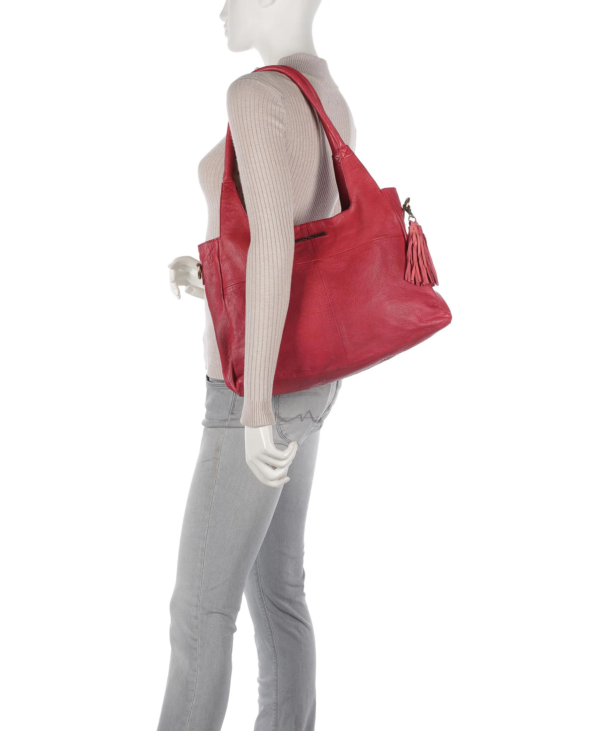  Taschendieb Wien Kohlmarkt 30 Borsa hobo pelle di vacchetta grana pink  