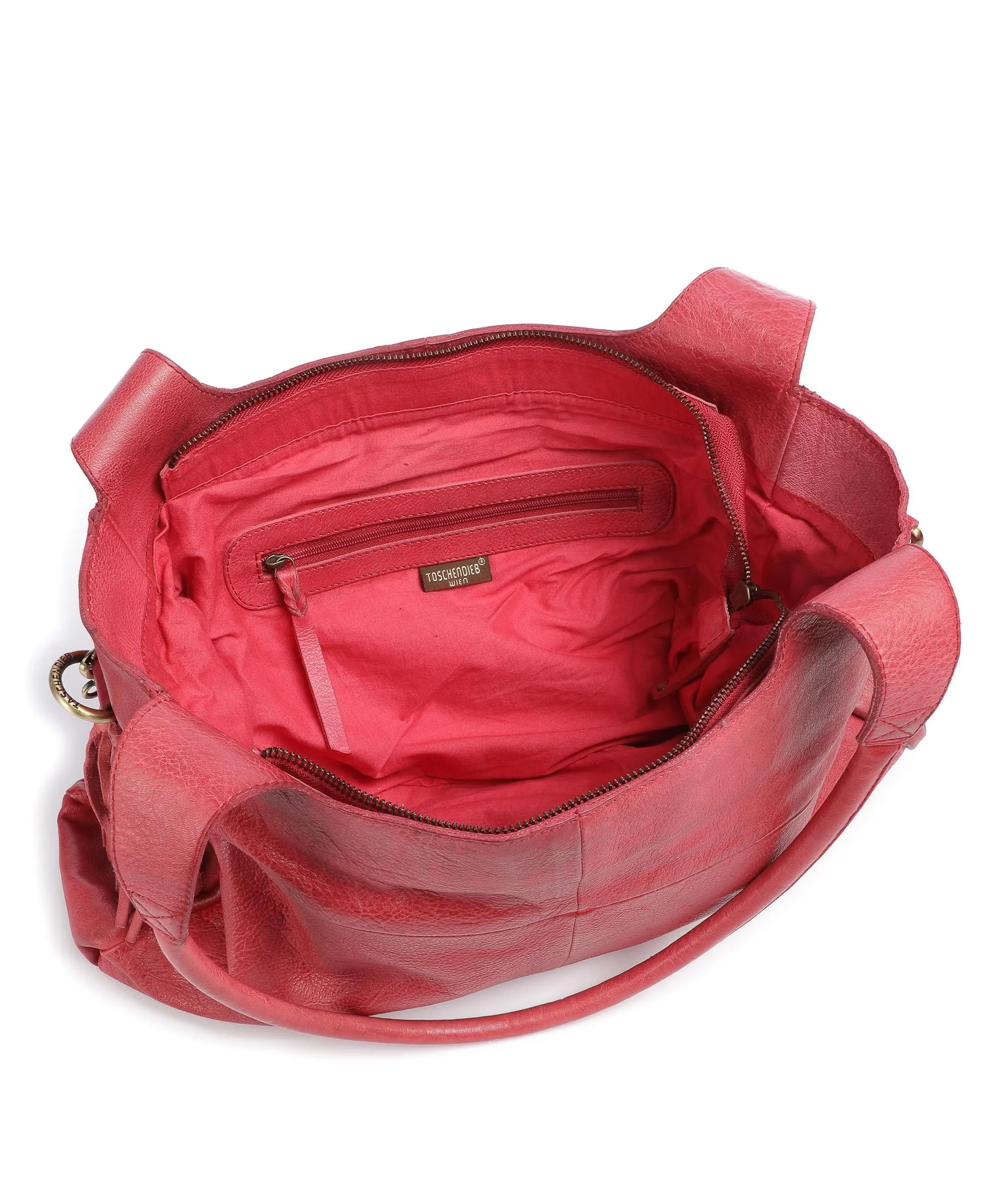  Taschendieb Wien Kohlmarkt 30 Borsa hobo pelle di vacchetta grana pink  