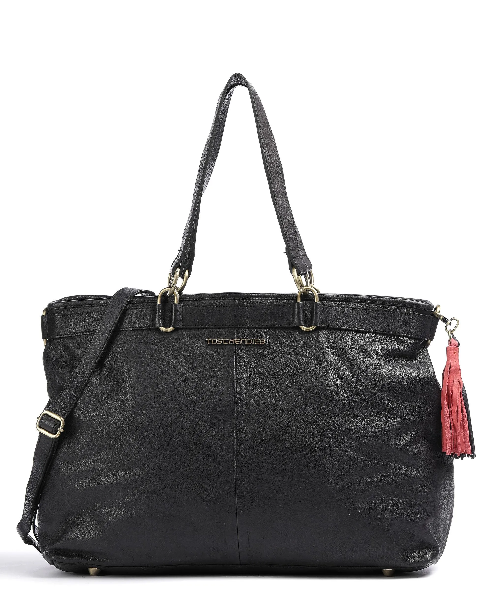  Taschendieb Wien Kohlmarkt 67 Borsa shopper pelle di vacchetta grana nero  