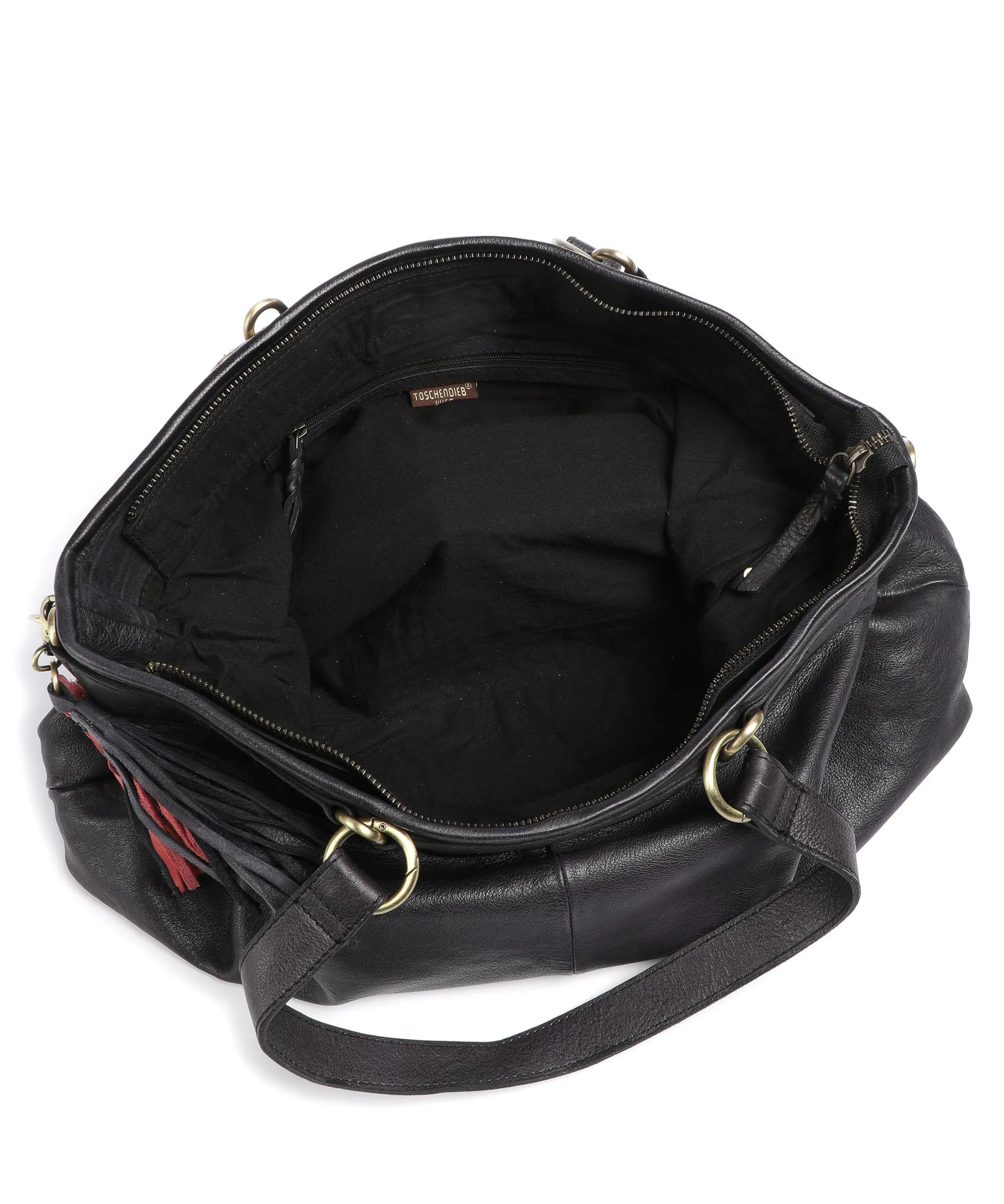  Taschendieb Wien Kohlmarkt 67 Borsa shopper pelle di vacchetta grana nero  