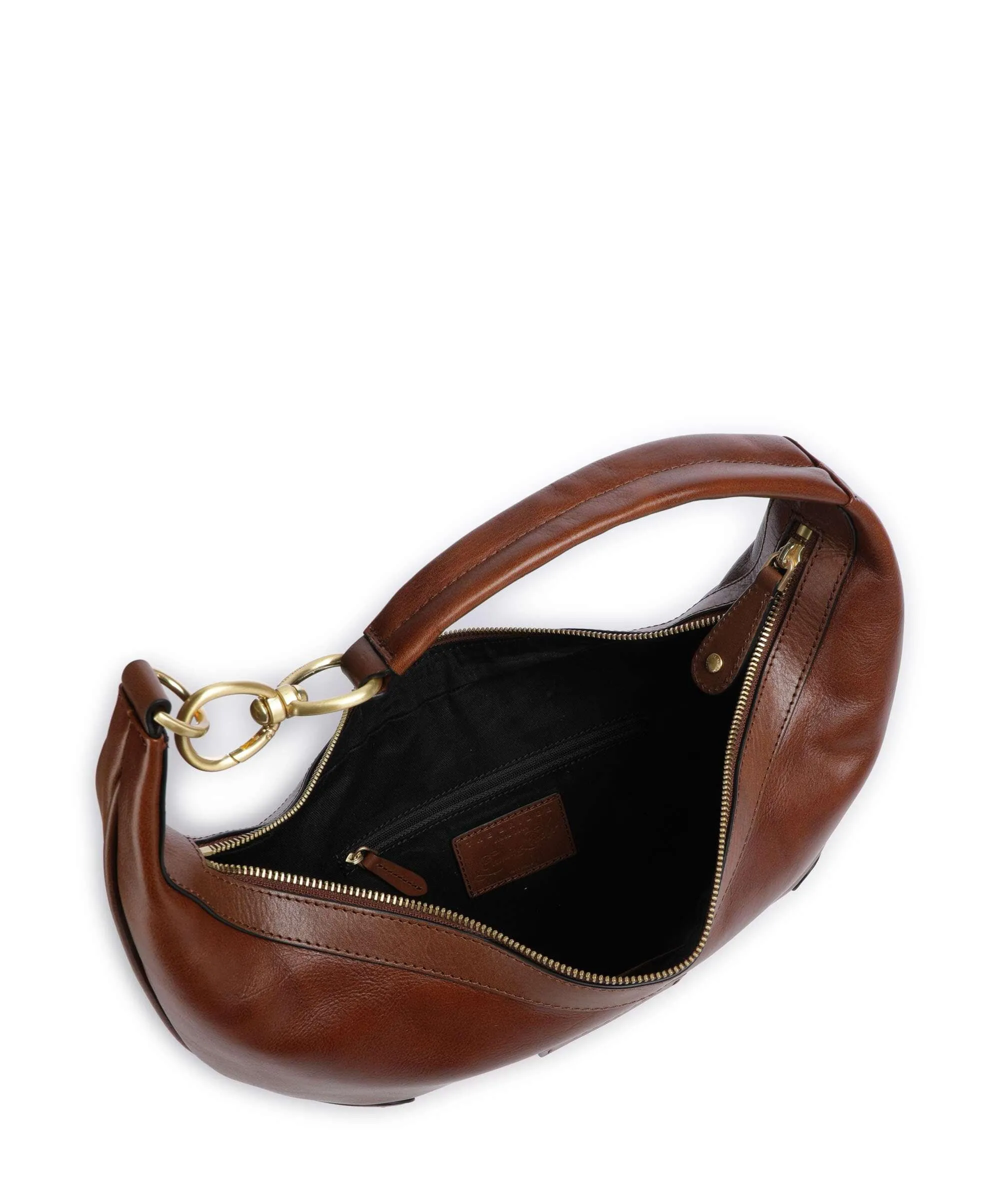  The Bridge Flavia Borsa hobo pelle di vacchetta finemente grana marrone  